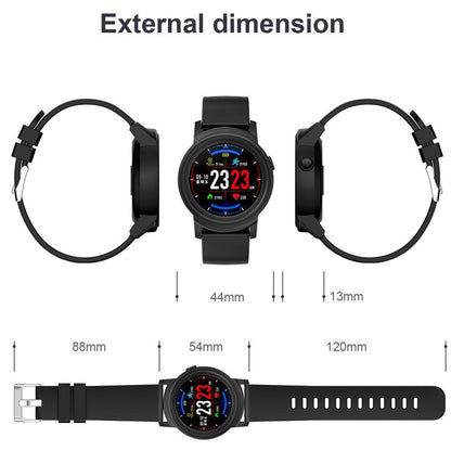 Smart Bracelet With Call Reminder Heart Rate & Sleep Monitoring - Black