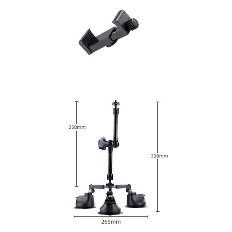Articulating Magic Arm with Suction Cup Phone Clamp