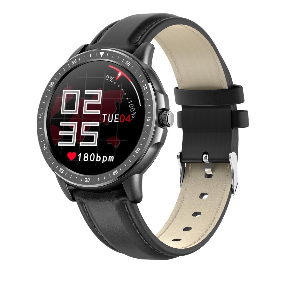 1.3 Inch Ips Colour Touch Screen Smart Watch Ip67 Waterproof Support Weather Forecast / Heart Rate Monitor / Sleep Monitor / Blood Pressure Monitoring Black