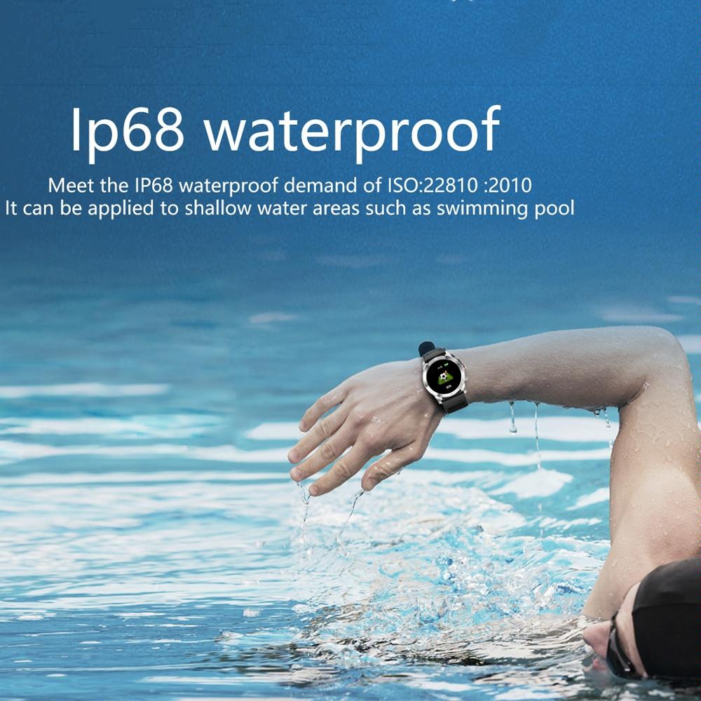 Waterproof Smart Bracelet With Call Reminder And Heart Rate Monitor - Ip68 - Black