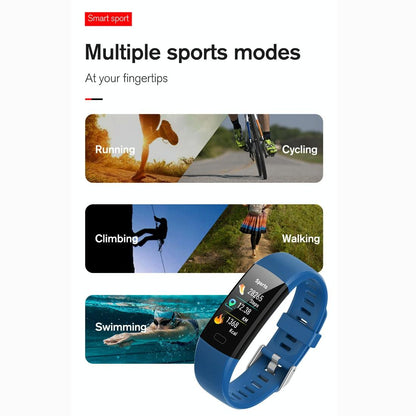 Smart Health Bracelet With Call Reminder And Monitoring - Black