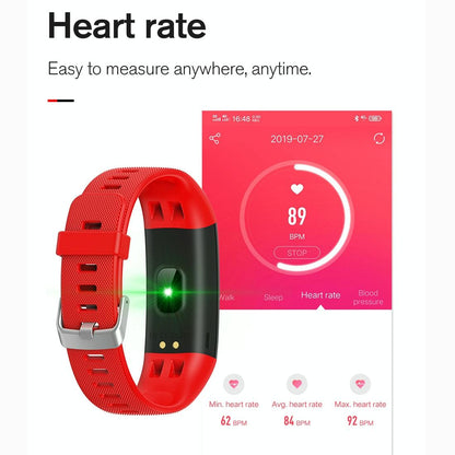 Smart Health Bracelet With Call Reminder And Monitoring - Black