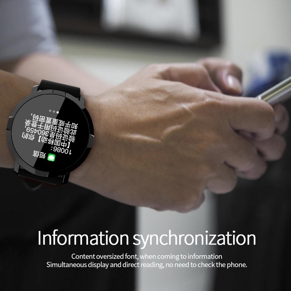 Waterproof Smart Bracelet With Heart Rate Monitor And Sleep Tracker - Black