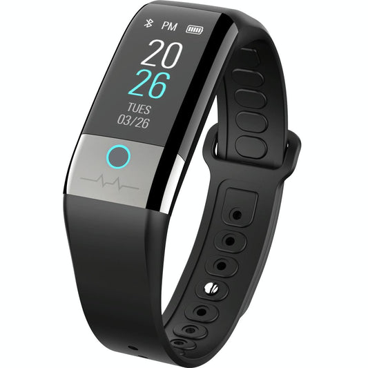 Smart Watch With Heart & Oxygen Monitoring Colour Screen Ip67 - Black