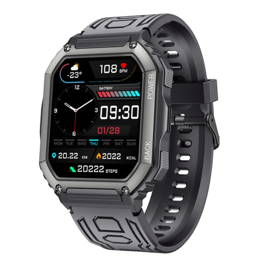 Waterproof Pedometer Sport Smart Watch Support Heart Rate / Blood Pressure Monitoring / Bt Calling - Black