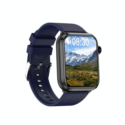 1.91 Inch Ips Screen Ip67 Waterproof Silicone Band Smart Watch Support Body Temperature Monitoring / Ecg - Black