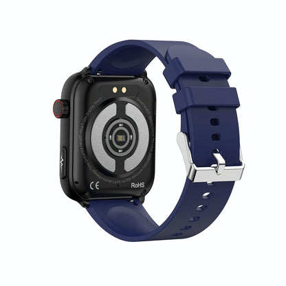 1.91 Inch Ips Screen Ip67 Waterproof Silicone Band Smart Watch Support Body Temperature Monitoring / Ecg - Black