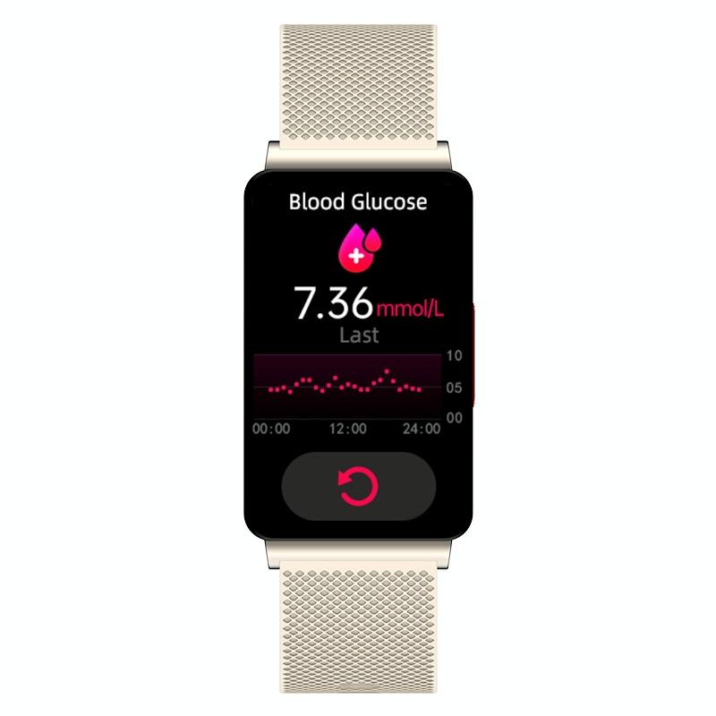 Smart Health Monitoring Watch With Colour Screen - Red
