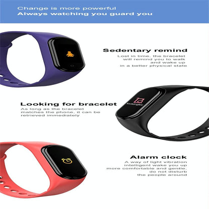 Waterproof Bluetooth Smart Watch With Hr / Bp Monitoring And Colour Screen - Purple