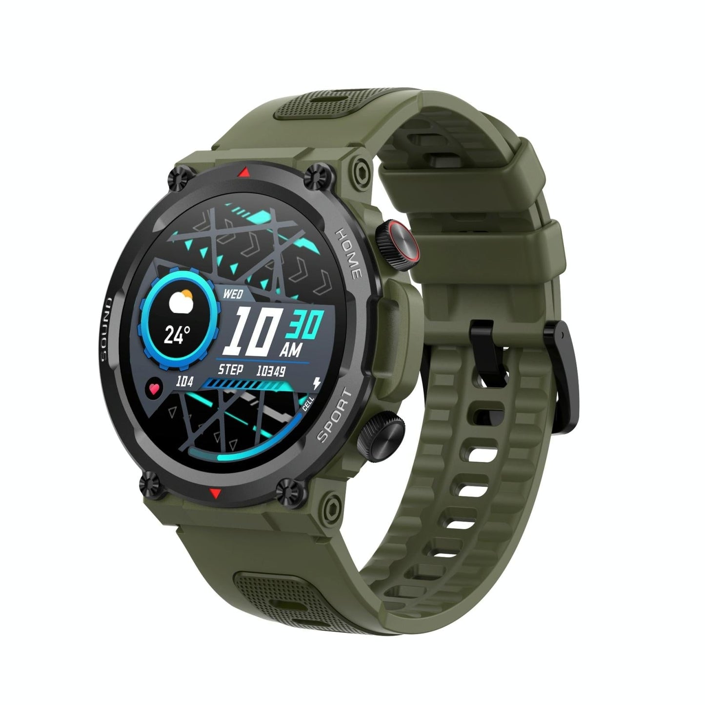 Waterproof Smart Watch With Heart Rate & Sleep Monitoring - Green