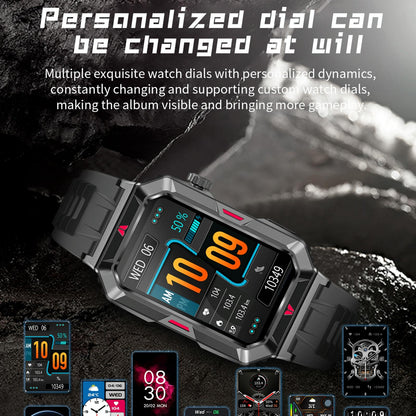 Smart Bracelet With Sleep Detection And Silicone Strap - Bt5.2 - Camo Silver