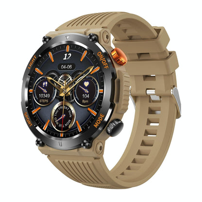 1.46 Inch Round Screen Bluetooth Smart Watch Support Health Monitoring & 100+ Sports Modes - Yellow