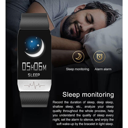 Waterproof Smart Bracelet With Blood Oxygen & Heart Rate Monitoring - Blue
