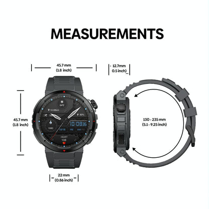 1.43 Inch Fitness & Wellness Smart Watch 24H Health Monitoring - Wild Green
