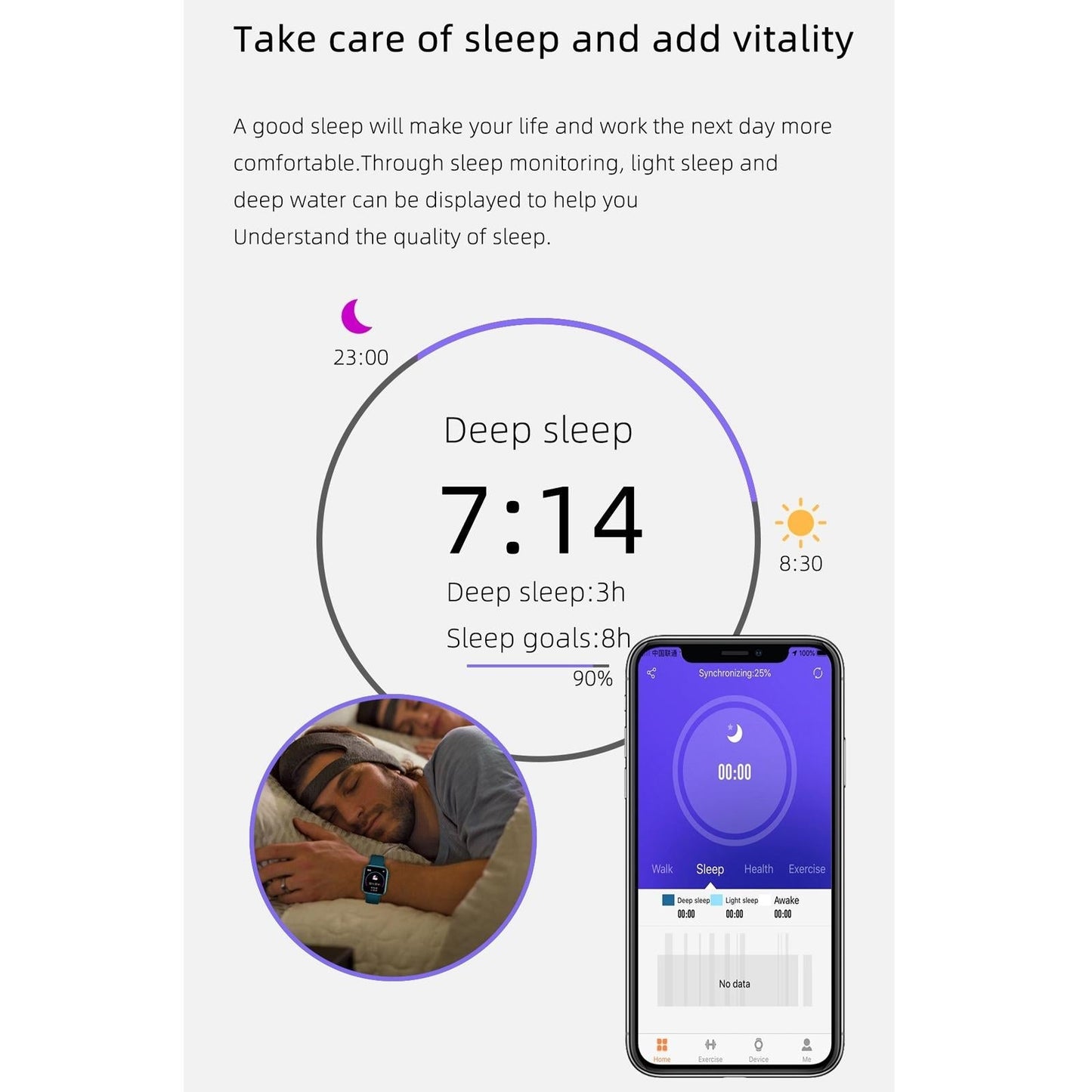 1.69 Inch Ip67 Waterproof Smart Watch With Touch Screen Health Monitoring - Green