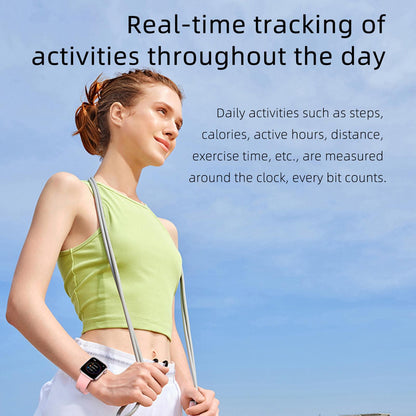 1.69 Inch Ip67 Waterproof Smart Watch With Touch Screen Health Monitoring - Green
