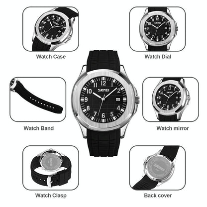 Waterproof Men Multifunctional Outdoor Watch - White