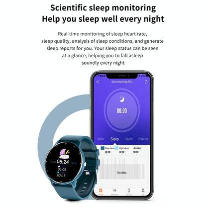 1.28 Inch Touch Screen Ip67 Waterproof Smart Watch Support Blood Pressure Monitoring / Sleep Monitoring / Heart Rate Monitoring - Gold