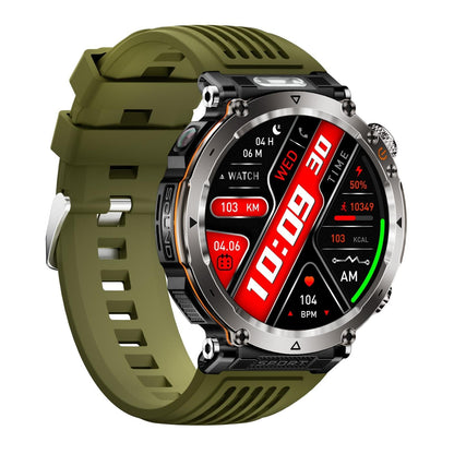 Waterproof Smart Watch With Flashlight And Compass - 1 Inch - Blue