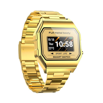 Waterproof Steel Smart Watch With Colour Screen - Silver