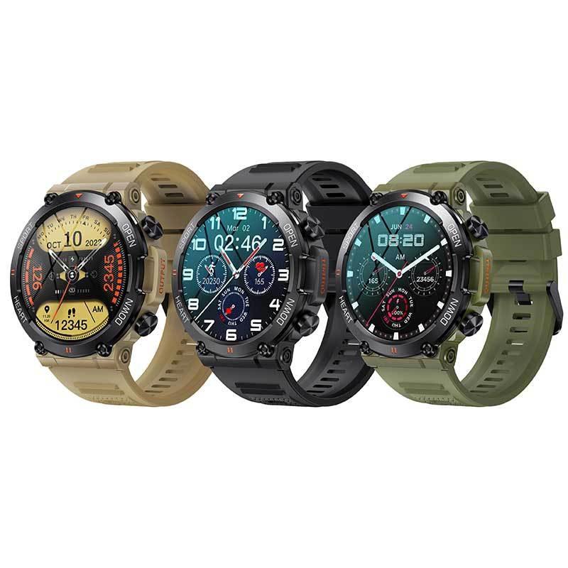 1.39 Inch Heart Rate / Blood Pressure / Blood Oxygen Monitoring Smart Calling Watch - Green