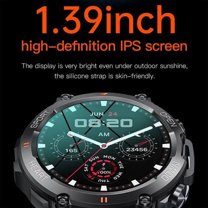1.39 Inch Heart Rate / Blood Pressure / Blood Oxygen Monitoring Smart Calling Watch - Green