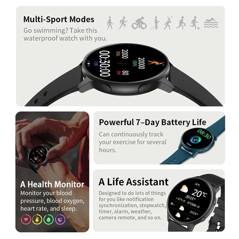 Waterproof Smart Watch With Colour Screen - Ip68 - Pink