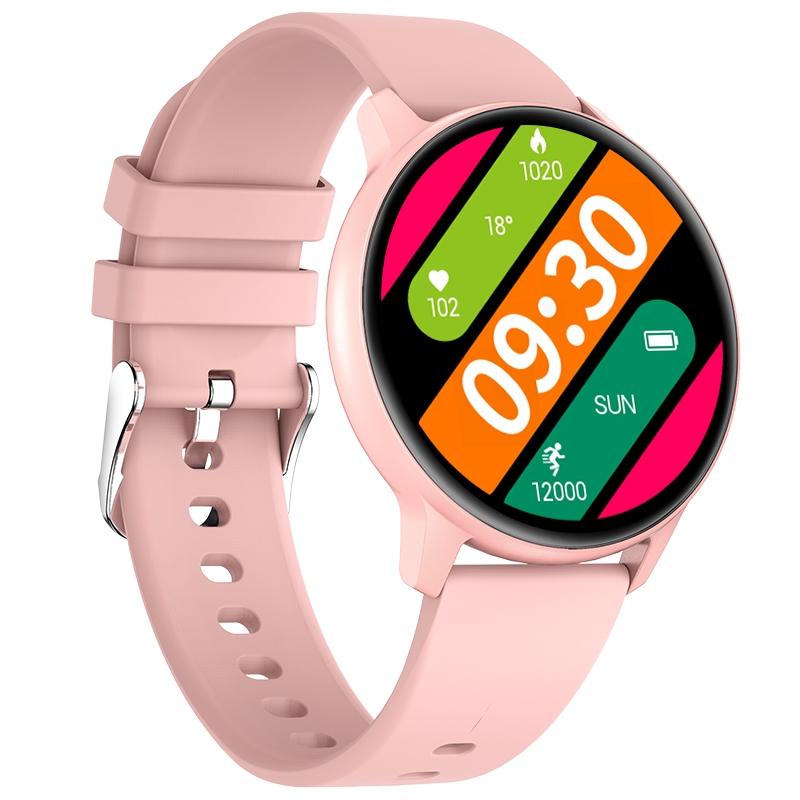 Waterproof Smart Watch With Colour Screen - Ip68 - Pink