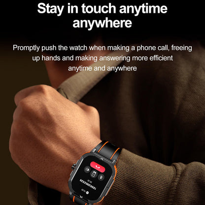 2.06 Inch Bt5.3 Ip68 Sport Smart Watch Bluetooth Call / Message / Health - Blue