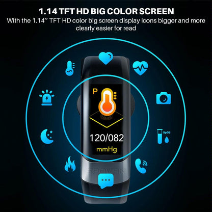Smart Bracelet With Tft Hd Display Blood Oxygen & Sleep Monitoring - Red