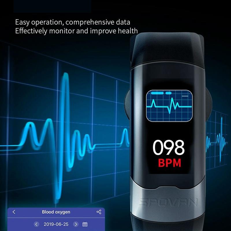 Smart Bracelet With Tft Hd Display Blood Oxygen & Sleep Monitoring - Red