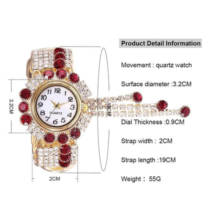 Diamond Pendant Quartz Bracelet Watch for Women - Wild and Unique - Pink
