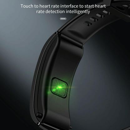 Bluetooth Sleep Heart Monitor Bracelet - B7 - Black + Black Leather Belt