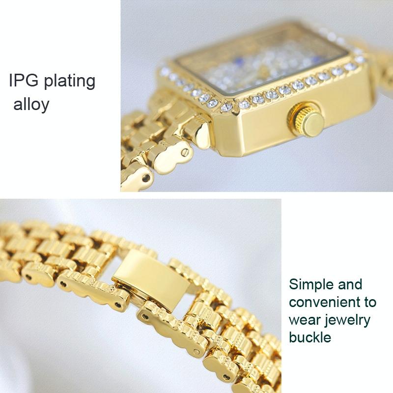 Stylish Diamond Women Alloy Watch Available - Rose Gold
