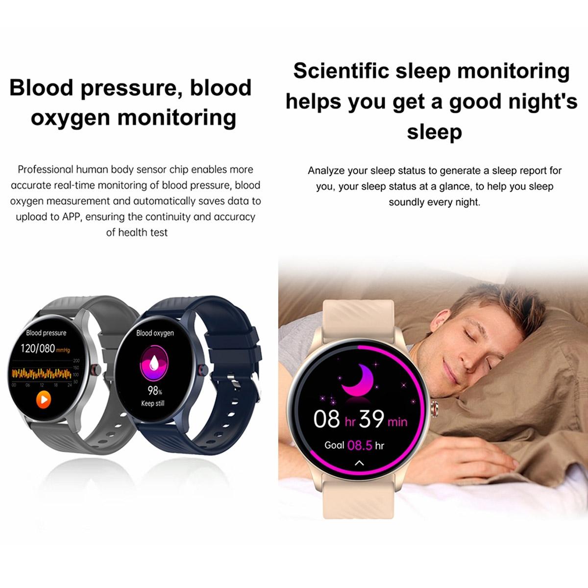 1.43 Inch Amoled Smart Watch With Bt Call & Health Tracking - Gold