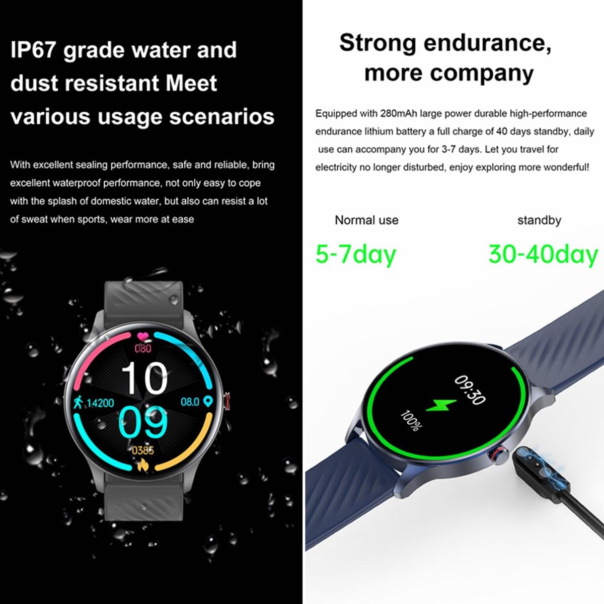 1.43 Inch Amoled Smart Watch With Bt Call & Health Tracking - Gold