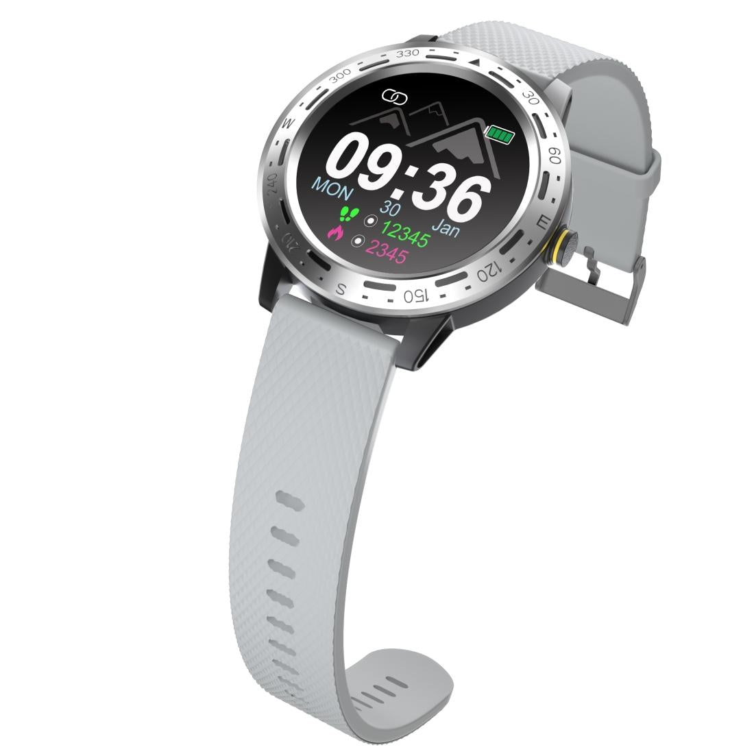 1.3 Inch Tft Screen Ip67 Waterproof Smart Watch Bracelet Support Sleep Monitor / Heart Rate Monitor / Blood Pressure Monitoring - Silver Black