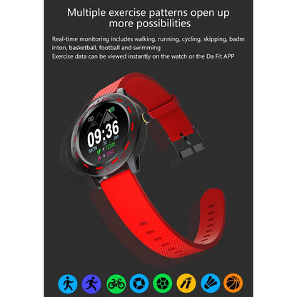 1.3 Inch Tft Screen Ip67 Waterproof Smart Watch Bracelet Support Sleep Monitor / Heart Rate Monitor / Blood Pressure Monitoring - Silver Black