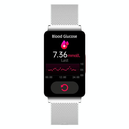 Smart Health Monitoring Watch With Colour Screen - Silver