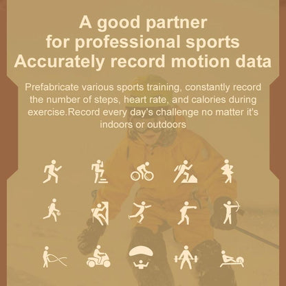 Waterproof Smart Watch With Heart Rate & Sleep Monitoring - Gold