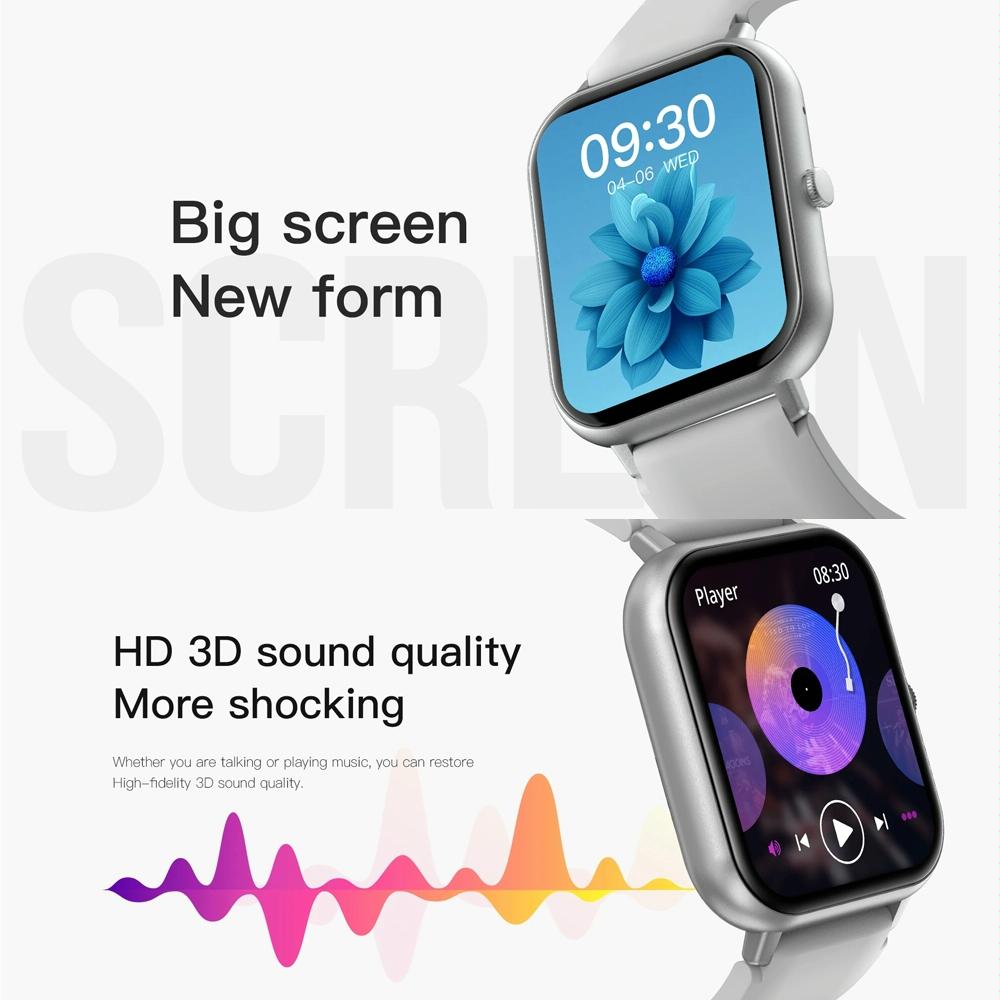 1.83 Inch Touch Screen Ai Voice Heart Rate / Blood Oxygen / Blood Pressure / Sleep Monitoring Bluetooth Smartwatch - Khaki
