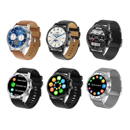Smart Dual Display Analog Digital Call Watch - Silver Silicone