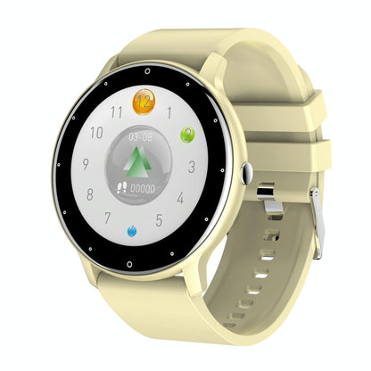 1.28 Inch Touch Screen Ip67 Waterproof Smart Watch Support Blood Pressure Monitoring / Sleep Monitoring / Heart Rate Monitoring - Rose Gold