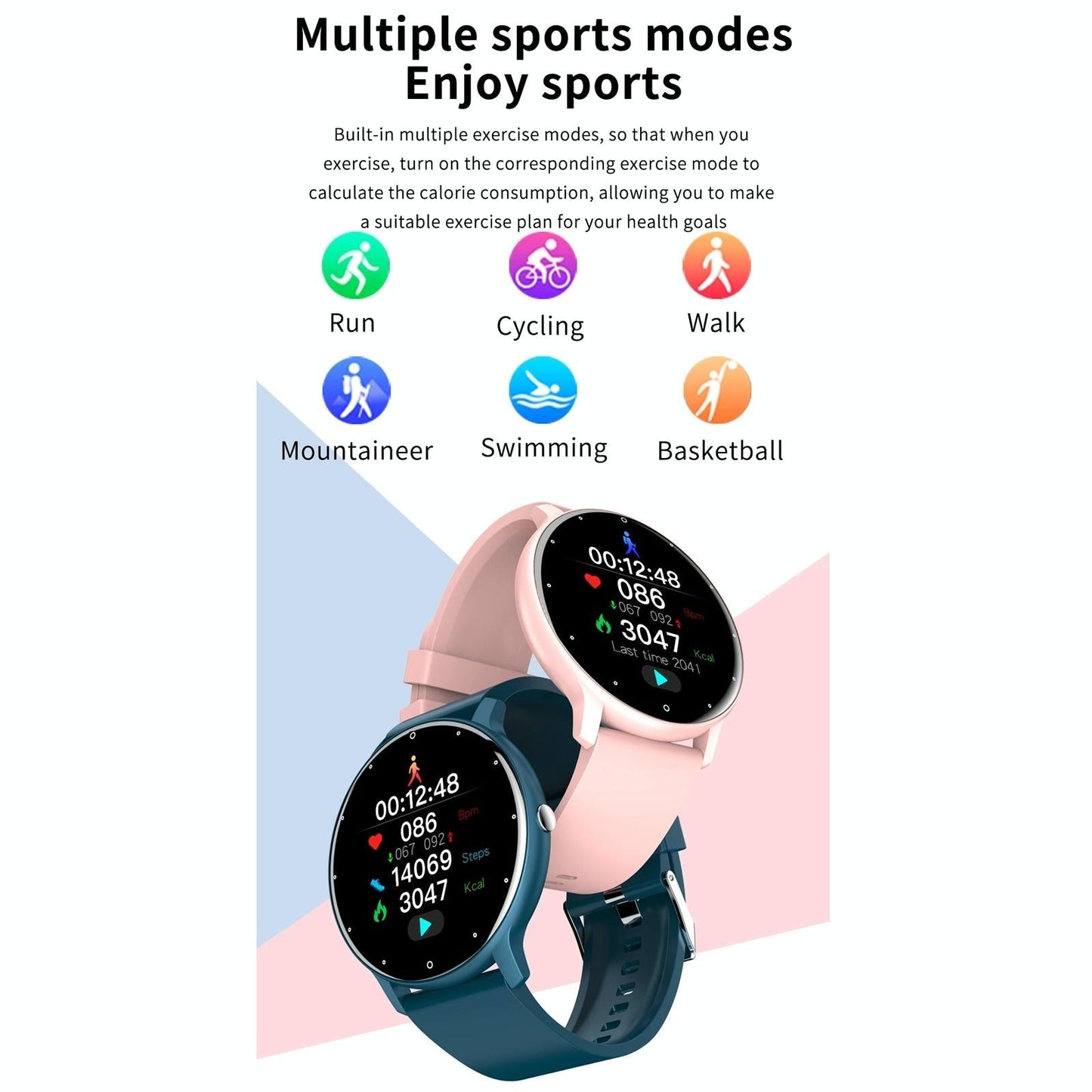 1.28 Inch Touch Screen Ip67 Waterproof Smart Watch Support Blood Pressure Monitoring / Sleep Monitoring / Heart Rate Monitoring - Rose Gold