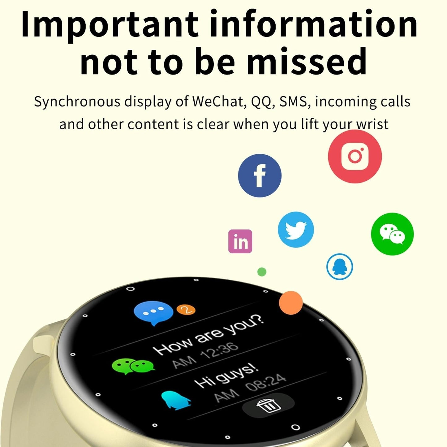 1.28 Inch Touch Screen Ip67 Waterproof Smart Watch Support Blood Pressure Monitoring / Sleep Monitoring / Heart Rate Monitoring - Rose Gold