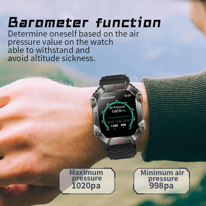 2.0 Inch Bt5.1 Ip67 Sport Smart Watch Support Bluetooth Call / Sleep / Blood Oxygen / Heart Rate / Blood Pressure Health Monitor - Black