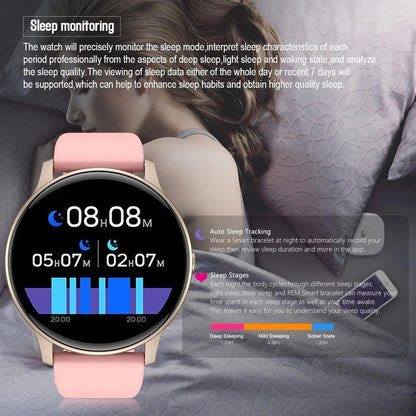 Smart Watch With Heart Rate And Blood Pressure Monitoring - Pink