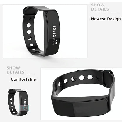Waterproof Oled Bluetooth Smart Bracelet With Pedometer And Remote Capture For Android / Ios - Orange
