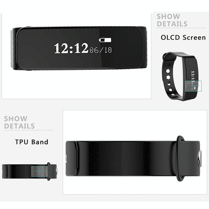 Waterproof Oled Bluetooth Smart Bracelet With Pedometer And Remote Capture For Android / Ios - Orange