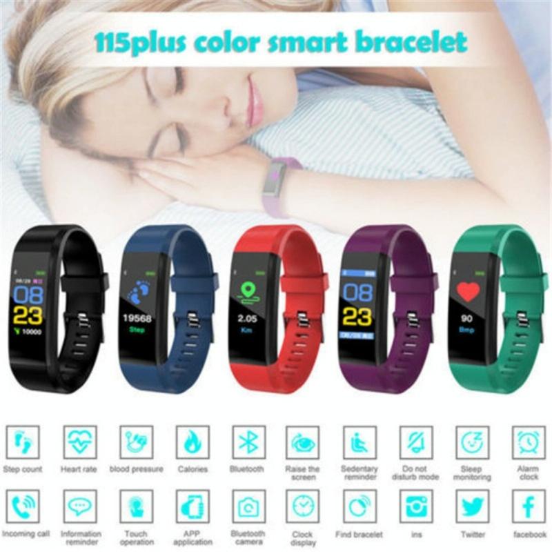 Smart Oled Fitness Tracker With Pedometer - Blue